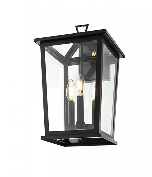 Elegant Lighting Cayman 7 inch Outdoor Pendant in Black Model: OD332W16BK