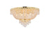 Elegant Lighting Century 9 light in Chrome Flush Mount Clear Royal Cut Crystal Model: V1900F20C/RC