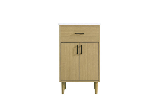 Elegant Lighting Chandler Vanity Cabinet 2Dr W20 Inch xD19 Inch xH34 Inch in Honey Brown Model: VF25020MHB