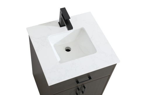 Elegant Lighting Chandler Vanity Cabinet 2Dr W20 Inch xD19 Inch xH34 Inch in Mocha Brown Model: VF25020MMB