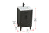 Elegant Lighting Chandler Vanity Cabinet 2Dr W20 Inch xD19 Inch xH34 Inch in Mocha Brown Model: VF25020MMB