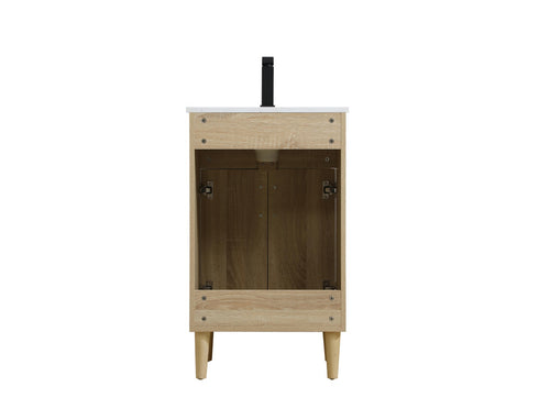 Elegant Lighting Chandler Vanity Cabinet 2Dr W20 Inch XD19 Inch xH34 Inch MW in Mango Wood Finish Model: VF25020MW