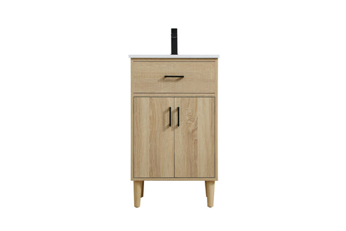 Elegant Lighting Chandler Vanity Cabinet 2Dr W20 Inch XD19 Inch xH34 Inch MW in Mango Wood Finish Model: VF25020MW