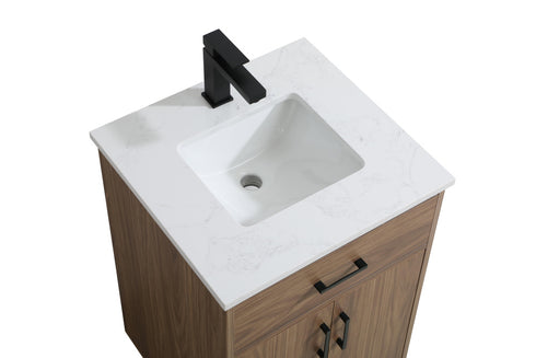 Elegant Lighting Chandler Vanity Cabinet 2Dr W20 Inch XD19 Inch xH34 Inch WB in Walnut Brown Finish Model: VF25020WB