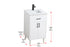 Elegant Lighting Chandler Vanity Cabinet 2Dr W20 Inch XD19 Inch xH34 Inch WH in White Finish Model: VF25020MWH