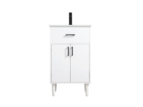 Elegant Lighting Chandler Vanity Cabinet 2Dr W20 Inch XD19 Inch xH34 Inch WH in White Finish Model: VF25020MWH