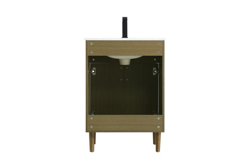 Elegant Lighting Chandler Vanity Cabinet 2Dr W24 Inch xD19 Inch xH34 Inch in Chestnut Brown Model: VF25024MCB