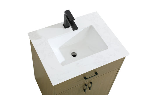 Elegant Lighting Chandler Vanity Cabinet 2Dr W24 Inch xD19 Inch xH34 Inch in Chestnut Brown Model: VF25024MCB
