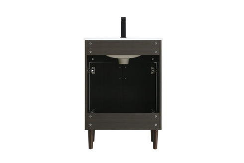 Elegant Lighting Chandler Vanity Cabinet 2Dr W24 Inch xD19 Inch xH34 Inch in Mocha Brown Model: VF25024MMB