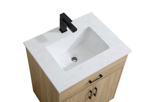 Elegant Lighting Chandler Vanity Cabinet 2Dr W24 Inch XD19 Inch xH34 Inch MW in Mango Wood Finish Model: VF25024MW