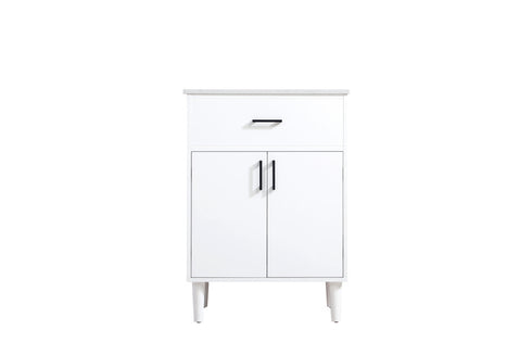 Elegant Lighting Chandler Vanity Cabinet 2Dr W24 Inch XD19 Inch xH34 Inch WH in White Finish Model: VF25024MWH