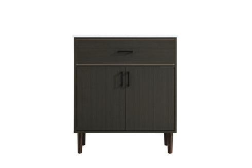 Elegant Lighting Chandler Vanity Cabinet 2Dr W30 Inch xD19 Inch xH34 Inch in Mocha Brown Model: VF25030MMB