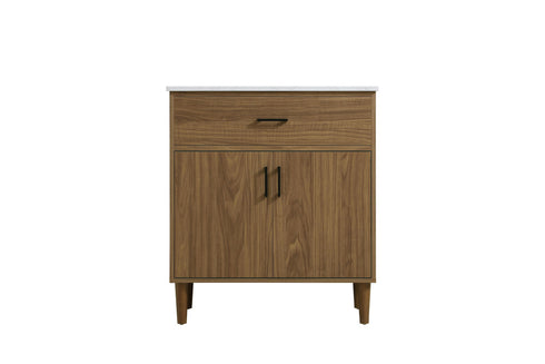 Elegant Lighting Chandler Vanity Cabinet 2Dr W30 Inch XD19 Inch xH34 Inch WB in Walnut Brown Finish Model: VF25030WB