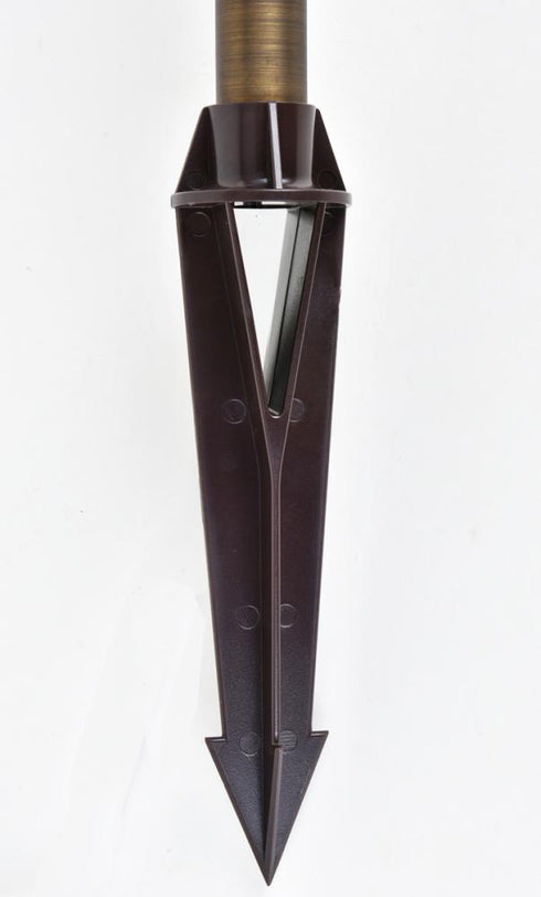 Elegant Lighting Chanterelle Outdoor Path light D:12 Inch H:24 Inch in Antique Brass Finish Model: P803