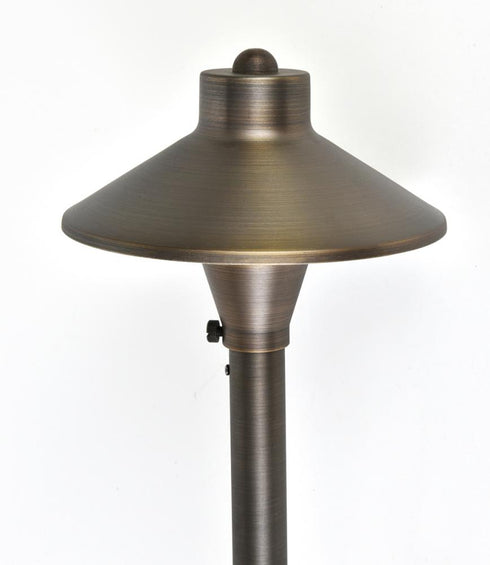 Elegant Lighting Chanterelle PATH LIGHT D7 H24 ANTIQUE BRASS INCLUDES STAKE G4 HALOGEN 20W(LIGHT SOURCE NOT INCLUDED) Model: P801