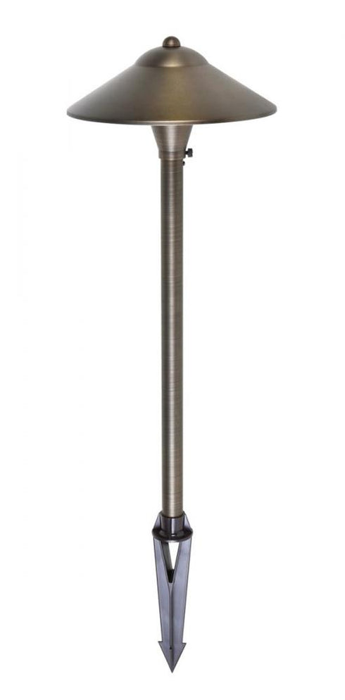 Elegant Lighting Chanterelle PATH LIGHT D9 H24 ANTIQUE BRASS INCLUDES STAKE G4 HALOGEN 20W(LIGHT SOURCE NOT INCLUDED) Model: P800