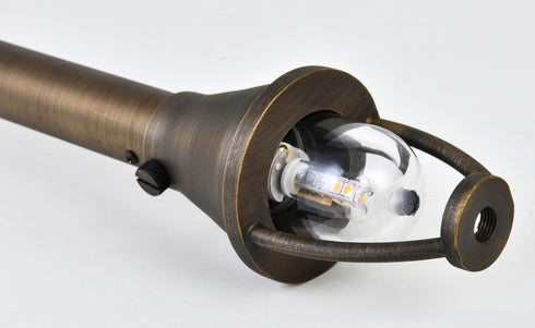 Elegant Lighting Chanterelle PATH LIGHT D9 H24 ANTIQUE BRASS INCLUDES STAKE G4 HALOGEN 20W(LIGHT SOURCE NOT INCLUDED) Model: P800