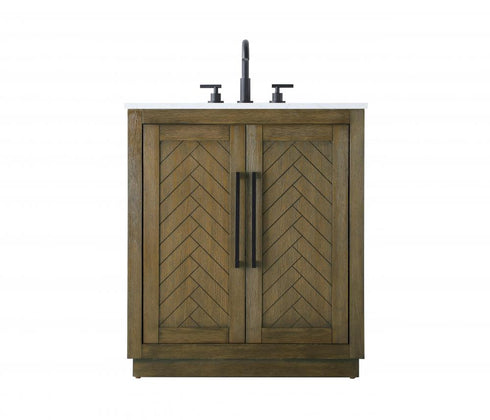 Elegant Lighting Chase 30 inch Single Bathroom Vanity in Chocolate Oak Model: VF29030CO