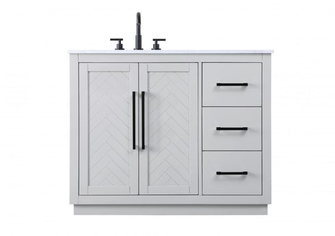 Elegant Lighting Chase 42 inch Single Bathroom Vanity in Chocolate Oak Model: VF29042CO