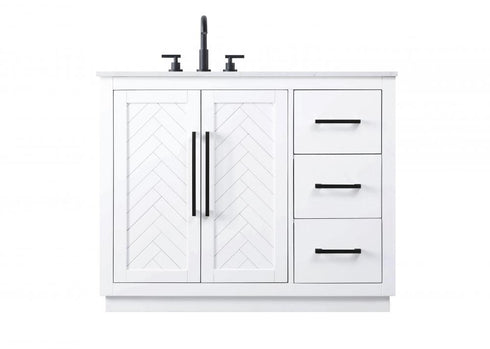 Elegant Lighting Chase 42 inch Single Bathroom Vanity in Chocolate Oak Model: VF29042CO