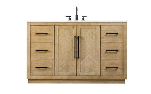 Elegant Lighting Chase 54 inch Single Bathroom Vanity in Chocolate Oak Model: VF29054CO