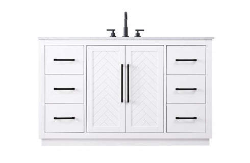 Elegant Lighting Chase 54 inch Single Bathroom Vanity in Chocolate Oak Model: VF29054CO
