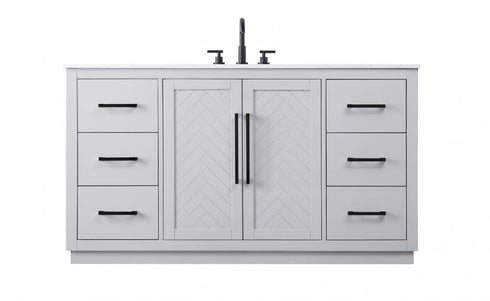 Elegant Lighting Chase 60 inch Single Bathroom Vanity in Chocolate Oak Model: VF29060CO