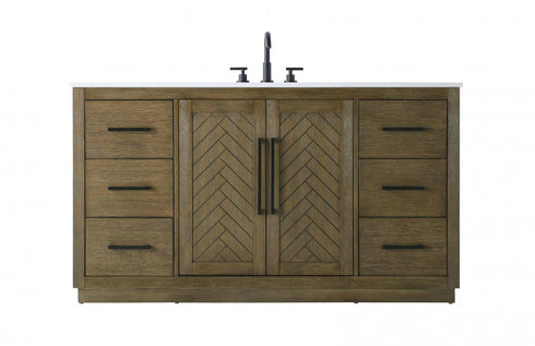 Elegant Lighting Chase 60 inch Single Bathroom Vanity in Chocolate Oak Model: VF29060CO