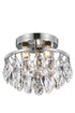 Elegant Lighting Clara 3 Light Corona Flush D10 Inch H7 Inch L3 CH RC872 in Chrome Finish Model: LD9805F10C(872)