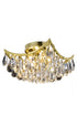 Elegant Lighting Clara 4 Light Corona Flush D12 Inch H7 Inch L4 CH 87 RC in Chrome Finish Model: LD9800F12C(872)