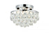Elegant Lighting Clara 4 Light Corona Flush D14 Inch H7 Inch L4 CH RC872 in Chrome Finish Model: LD9800F14C(872)