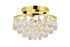 Elegant Lighting Clara 4 Light Corona Flush D14 Inch H7 Inch L4 CH RC872 in Chrome Finish Model: LD9800F14C(872)