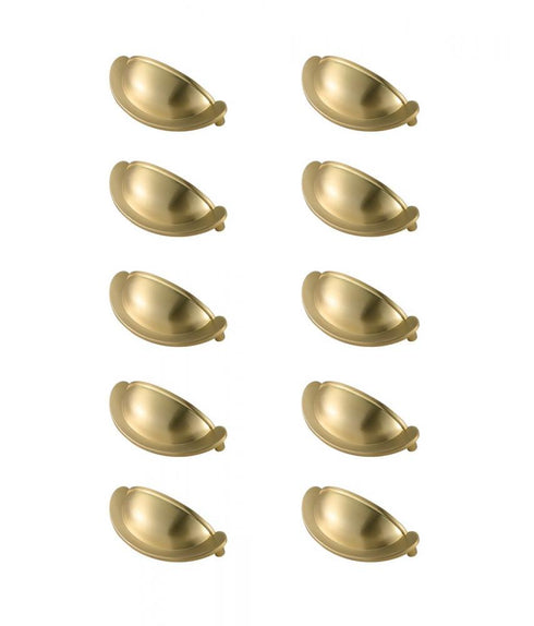 Elegant Lighting Claude 2 4 Inch Center to Center in Brushed Gold Cup Bar Pull Multipack (Set of 10) Model: PL3001-GD-10PK