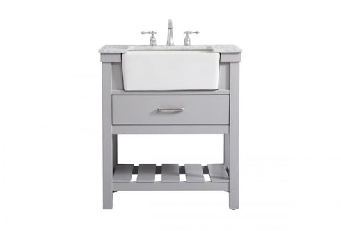 Elegant Lighting Clement 30 Inch Single Bathroom Vanity in Black Model: VF60130BK