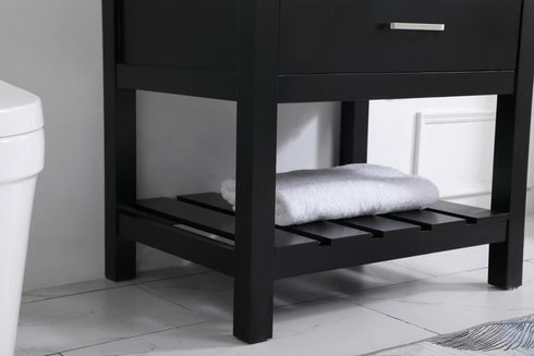 Elegant Lighting Clement 30 Inch Single Bathroom Vanity in Black Model: VF60130BK