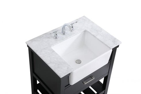 Elegant Lighting Clement 30 Inch Single Bathroom Vanity in Black Model: VF60130BK