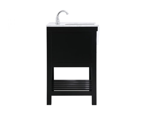 Elegant Lighting Clement 30 Inch Single Bathroom Vanity in Black Model: VF60130BK