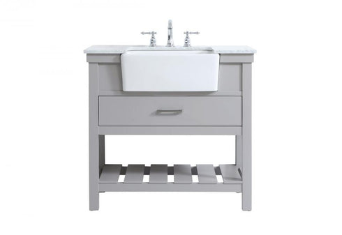 Elegant Lighting Clement 36 Inch Single Bathroom Vanity in Black Model: VF60136BK