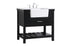 Elegant Lighting Clement 36 Inch Single Bathroom Vanity in Black Model: VF60136BK