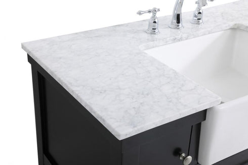 Elegant Lighting Clement 42 Inch Single Bathroom Vanity in Black Model: VF60142BK