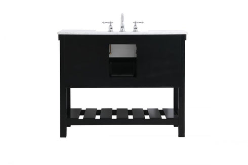 Elegant Lighting Clement 42 Inch Single Bathroom Vanity in Black Model: VF60142BK