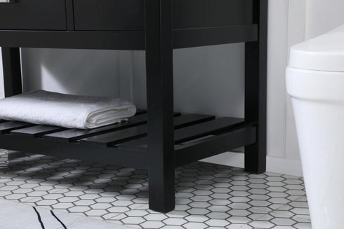 Elegant Lighting Clement 48 Inch Single Bathroom Vanity in Black Model: VF60148BK