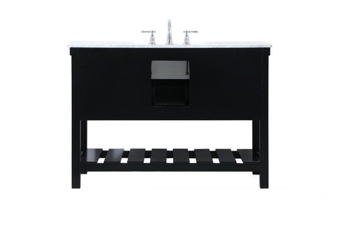 Elegant Lighting Clement 48 Inch Single Bathroom Vanity in Black Model: VF60148BK