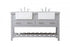 Elegant Lighting Clement 60 Inch Double Bathroom Vanity in Black Model: VF60160DBK