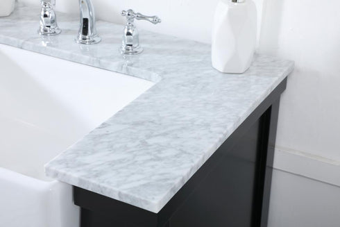 Elegant Lighting Clement 60 Inch Double Bathroom Vanity in Black Model: VF60160DBK