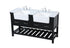 Elegant Lighting Clement 60 Inch Double Bathroom Vanity in Black Model: VF60160DBK