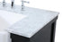 Elegant Lighting Clement 60 Inch Double Bathroom Vanity in Black Model: VF60160DBK