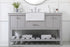 Elegant Lighting Clement 60 Inch Single Bathroom Vanity in Black Model: VF60160BK