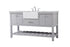 Elegant Lighting Clement 60 Inch Single Bathroom Vanity in Black Model: VF60160BK