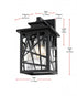 Elegant Lighting Clifford 7 inch Outdoor Pendant in Black Model: OD353W13BK